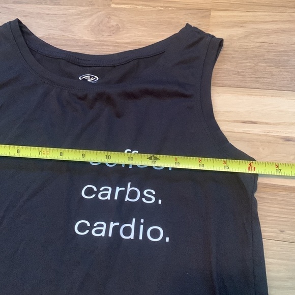 ATHLETIC Works Coffee Carbs Cardio Athleisure Workout Tank Tank Black Women’s XS - Picture 6 of 9